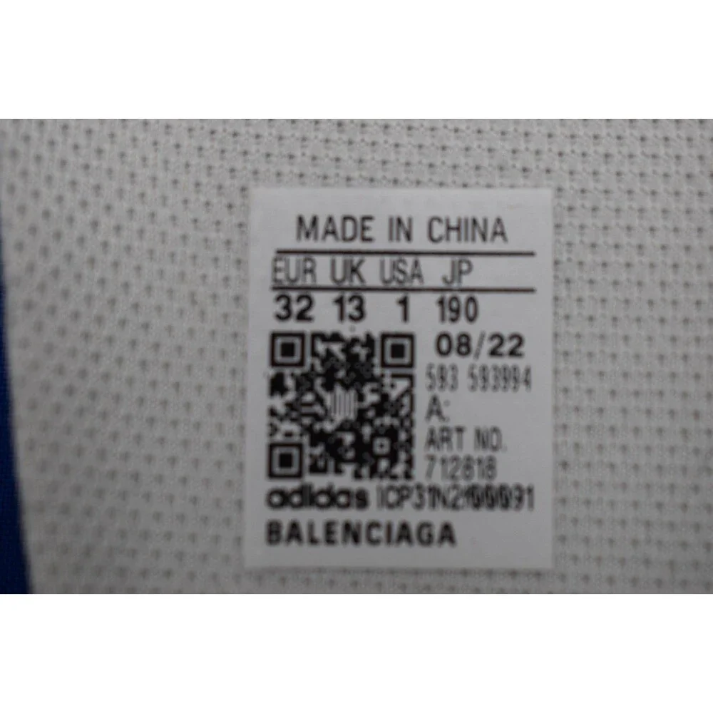 Balenciaga adidas Triple S Kids White Black Sneakers Size 1 32 712818 BoxDustBag